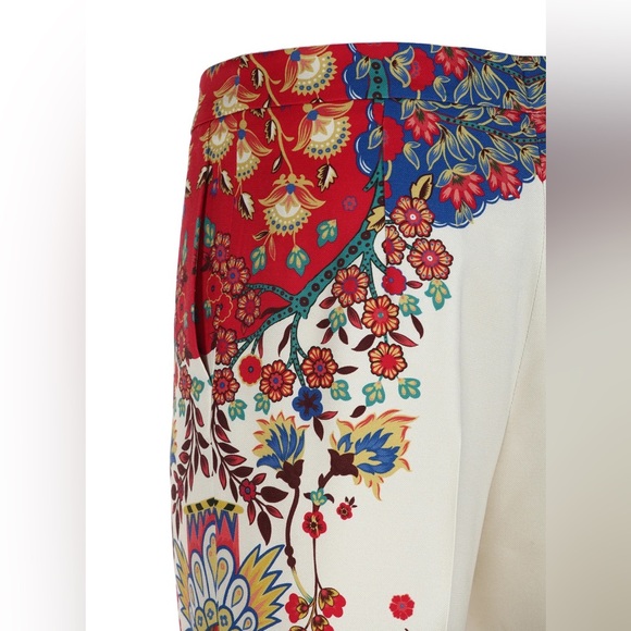 Etro High-Rise Bianco Printed Pants - Italian Designer - Picture 5 of 6